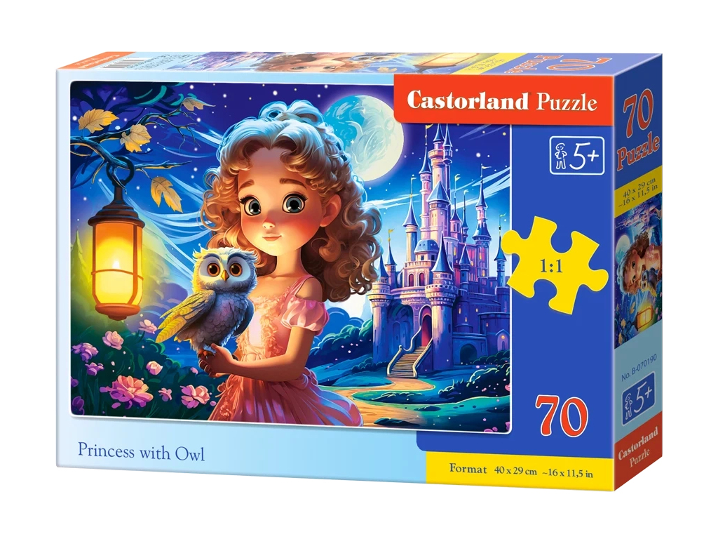 Пазли Принцеса з совою, 70 елементів, Castorland B-070190