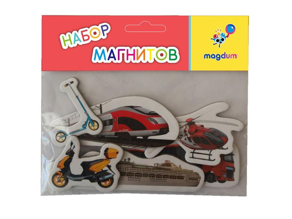 Набор магнитов Транспорт 6шт. Magdum ML4032-28