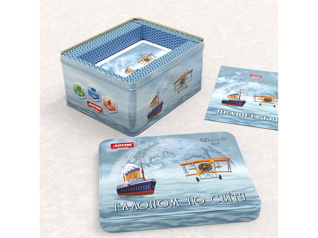 Настольная игра "Галопом по миру", карточная версия, 10+, Artos Games