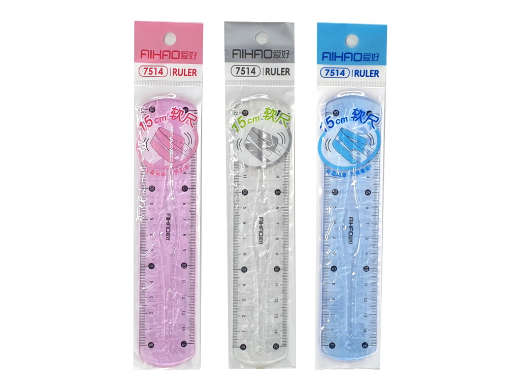 Линейка неломайка 15 см AIHAO AH7514