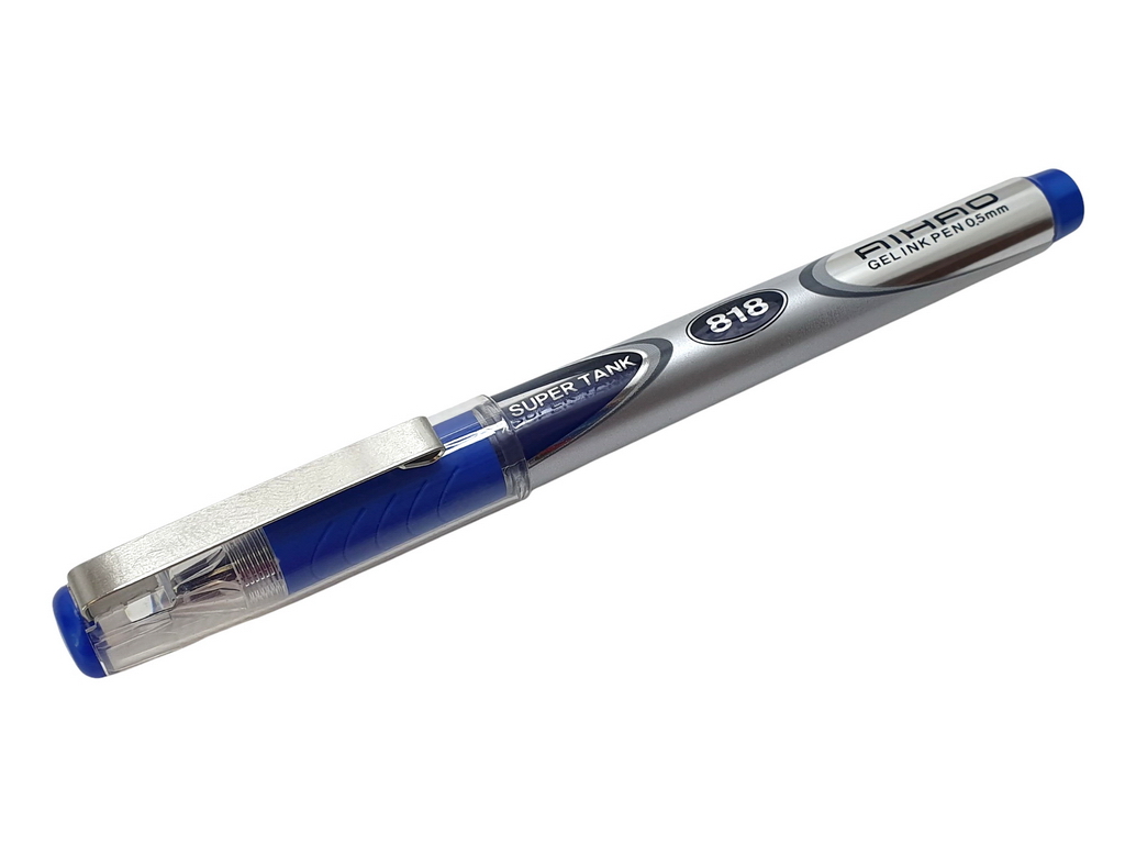 Ручка гелевая синяя Gel ink Pen. AIHAO AH818