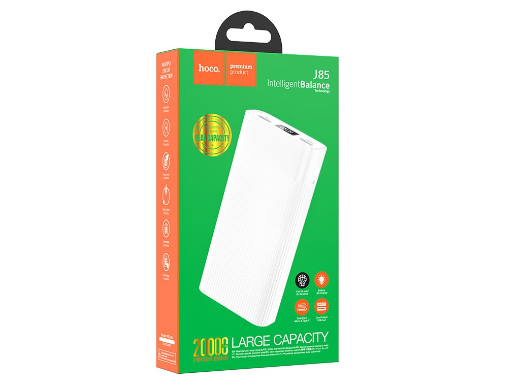 Повербанк J85 PD22.5W 20-Ah, Hoco 57340 White