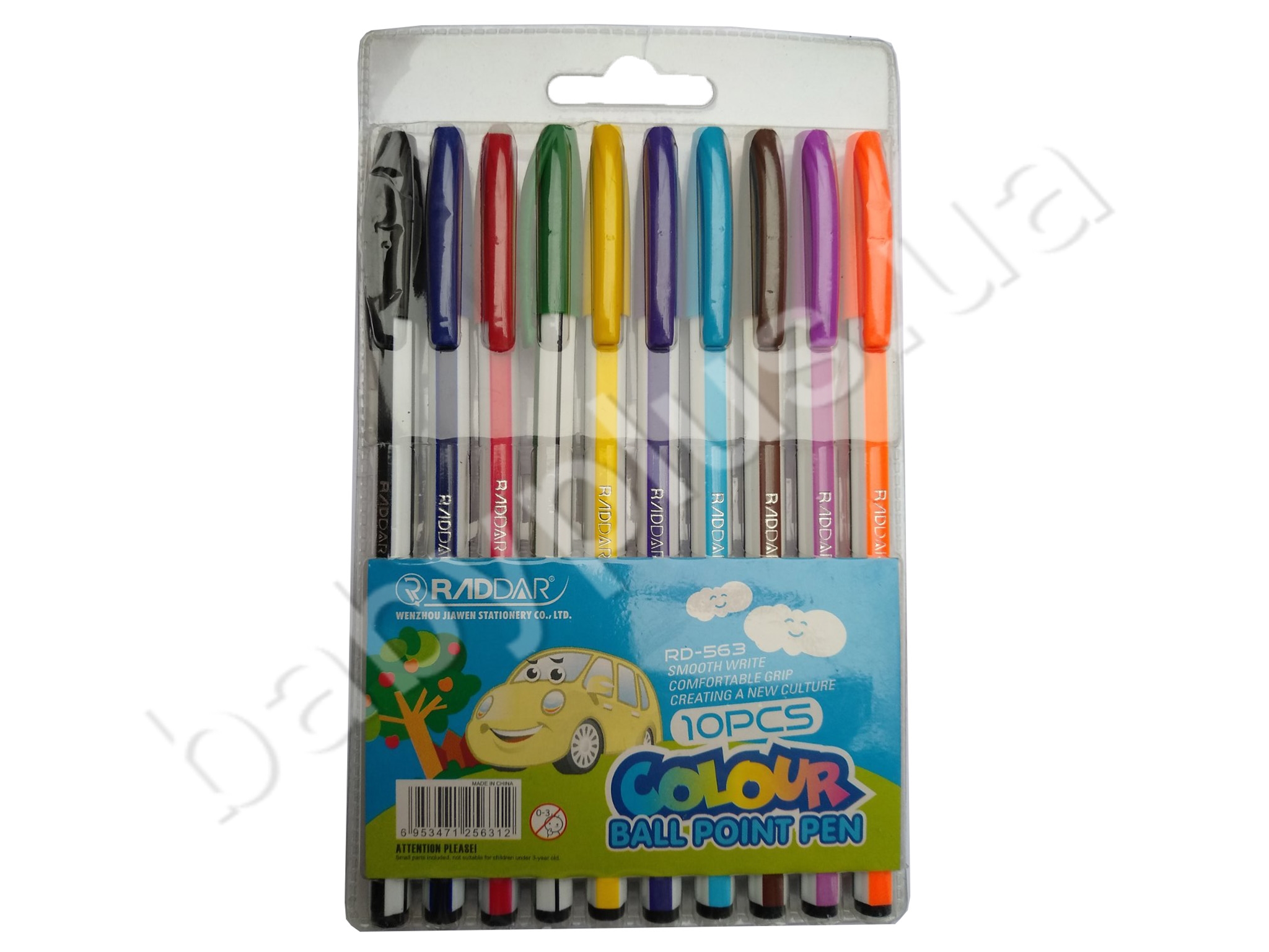 Набір кольорових кулькових ручок 10 кольорів.AIHAO RD563-10