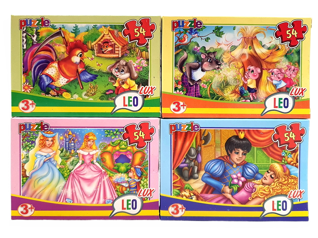 Купить Пазлы 54 элемента, Любимые сказки, Leo (цена за 1 шт) недорого