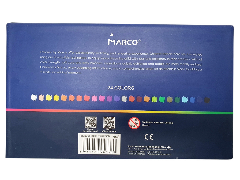 Пастель масляная профессиональная 24 цвета Chroma. Marco 1091-24CB