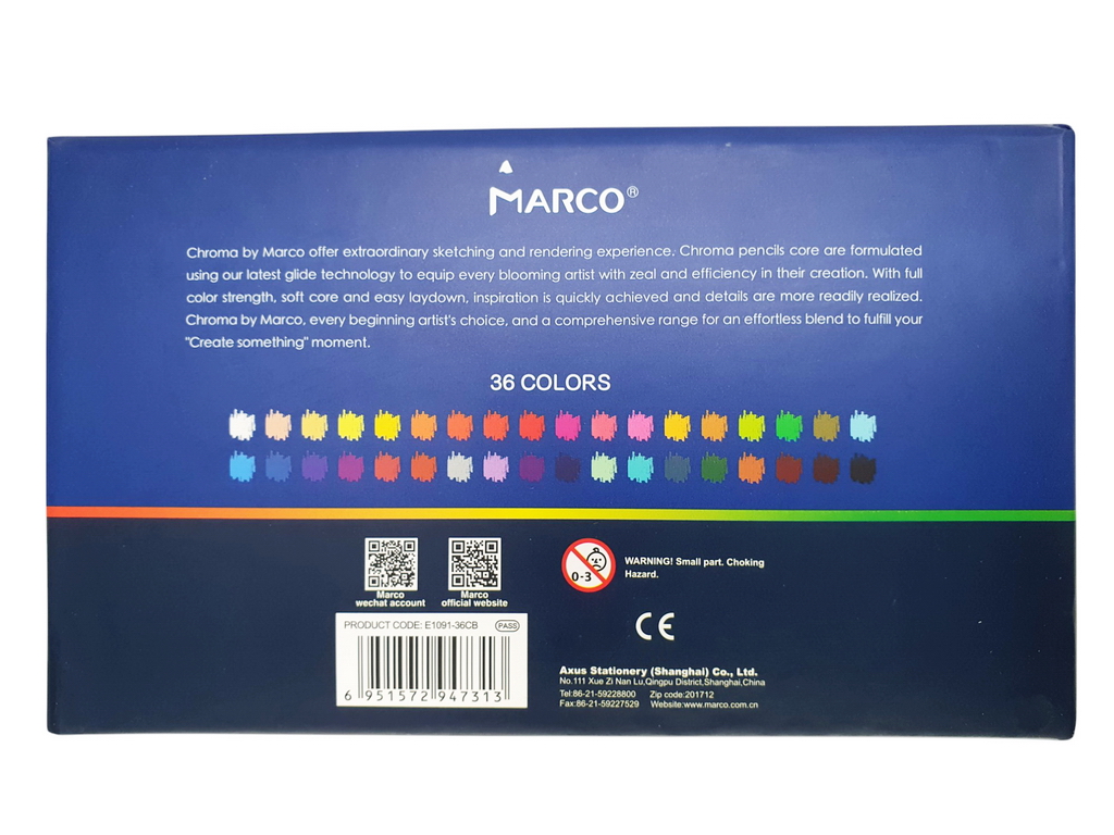 Пастель масляная профессиональная 36 цветов Chroma. Marco 1091-36CB