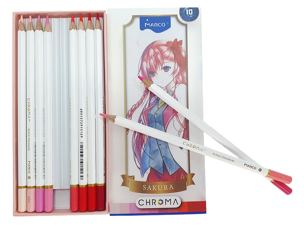 Карандаши шестигранные 50 цветов Chroma. Marco 2552-50CB MANGA