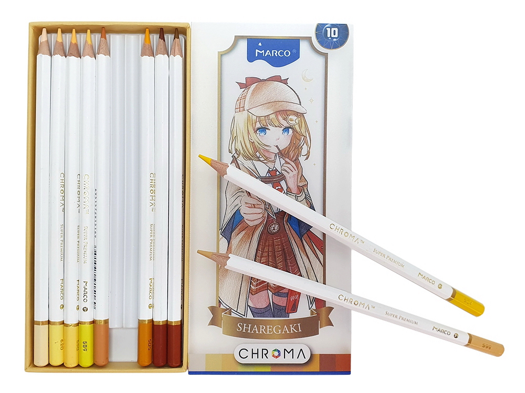Карандаши шестигранные 50 цветов Chroma. Marco 2552-50CB MANGA