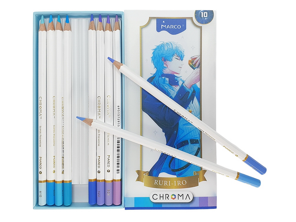 Карандаши шестигранные 50 цветов Chroma. Marco 2552-50CB MANGA