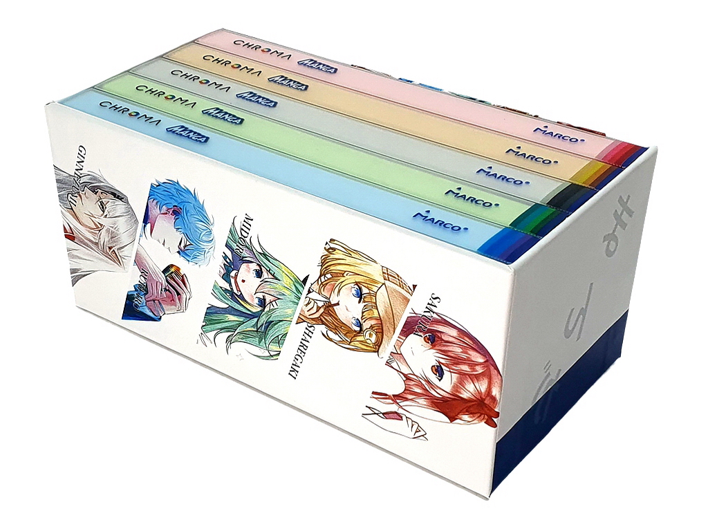Карандаши шестигранные 50 цветов Chroma. Marco 2552-50CB MANGA