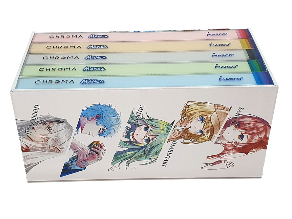 Карандаши шестигранные 50 цветов Chroma. Marco 2552-50CB MANGA