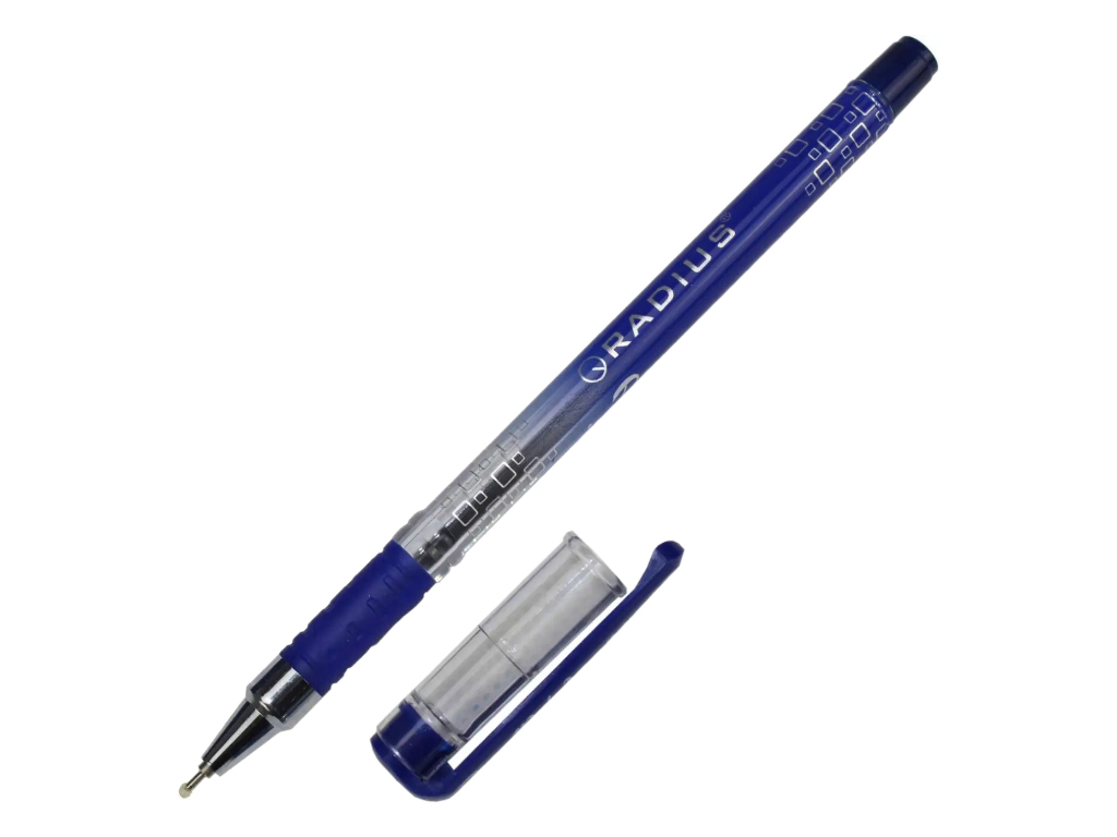 Ручка шариковая с принтом синяя. Radius I-Pen