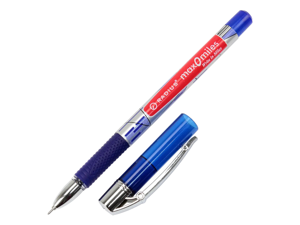 Ручка шариковая синяя MAX-O-MILES пишет 10000 метров. Radius