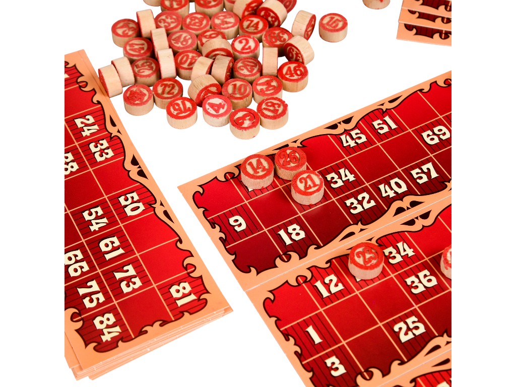 Настольная игра лото традиционное 30488, семейная, жетоны и карты, Strateg