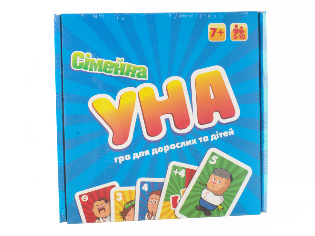 Настольная игра карточная Уна семейная 2в1, карты 33 см, изменение цвета, Strateg