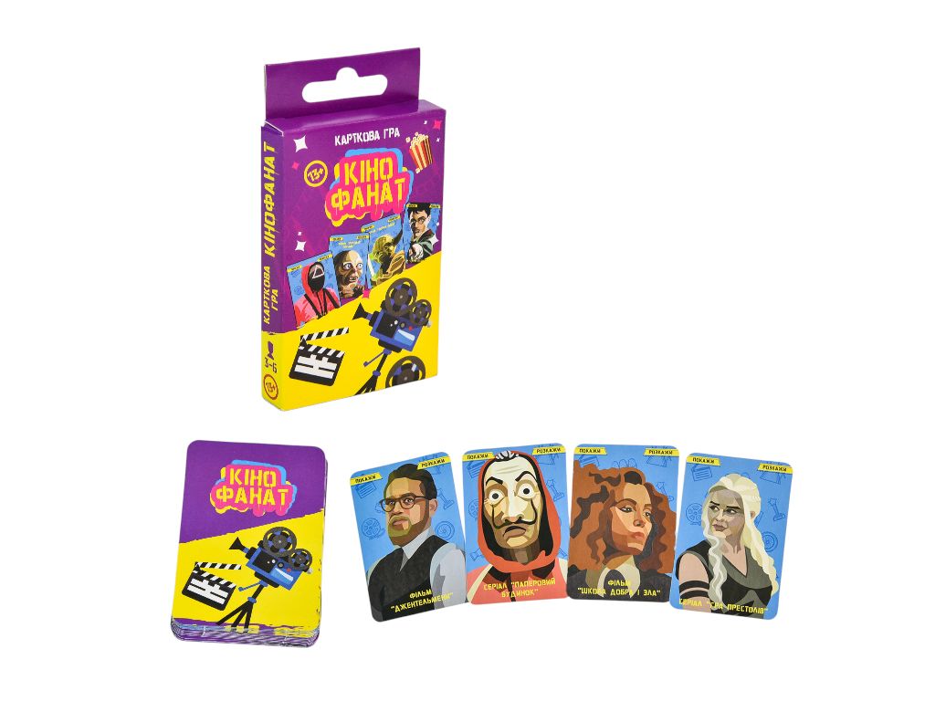 Настольная игра викторина Кинофанат, карты с заданиями, Strateg