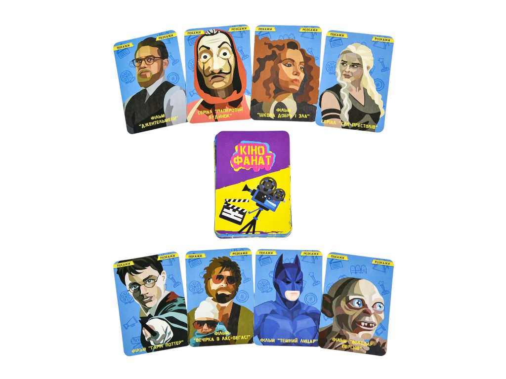 Настольная игра викторина Кинофанат, карты с заданиями, Strateg