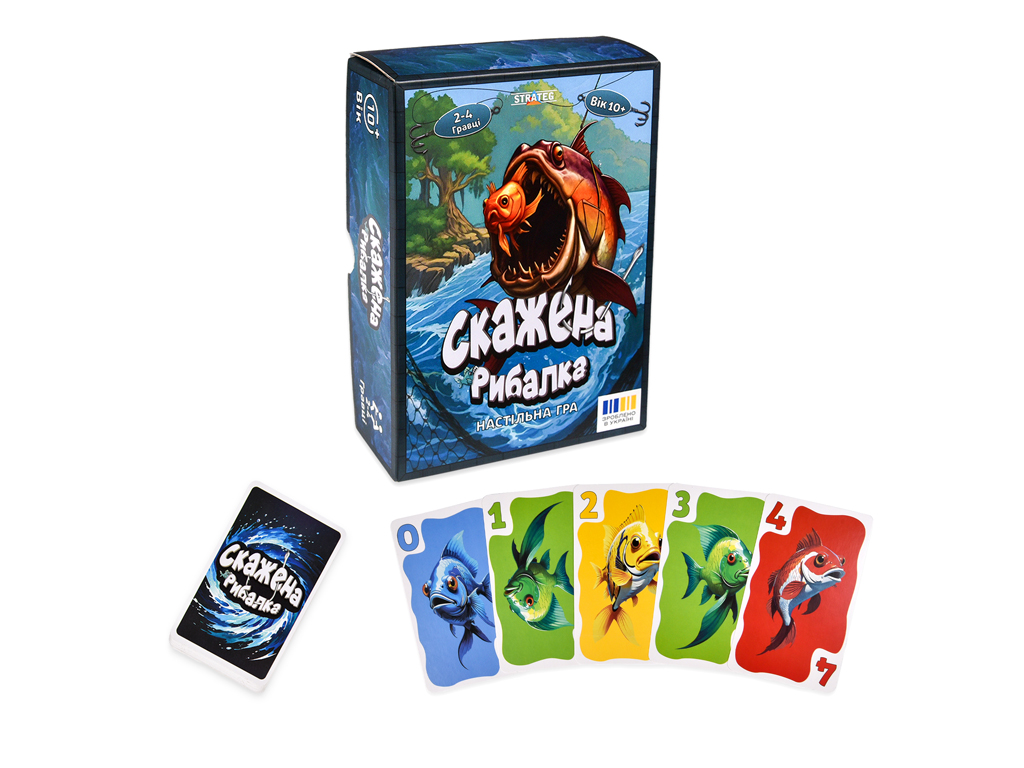 Настольная игра карточная Бешеная рыбалка, азартная игра, Strateg