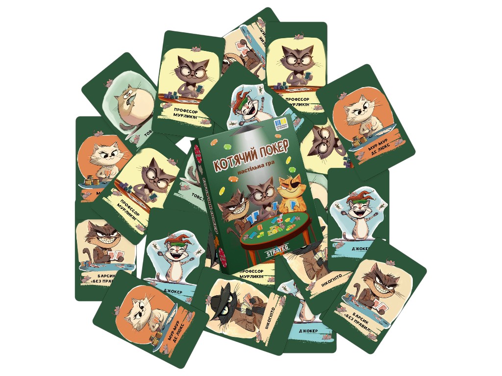 Настольная игра логическая "Кошачий покер", 36 карт, Strateg