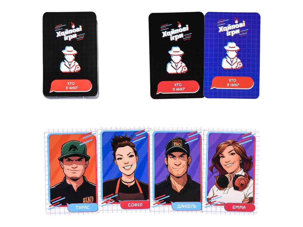 Настольная карточная игра Хайповые игры, набор из 3 игр, логика и реакция, Strateg