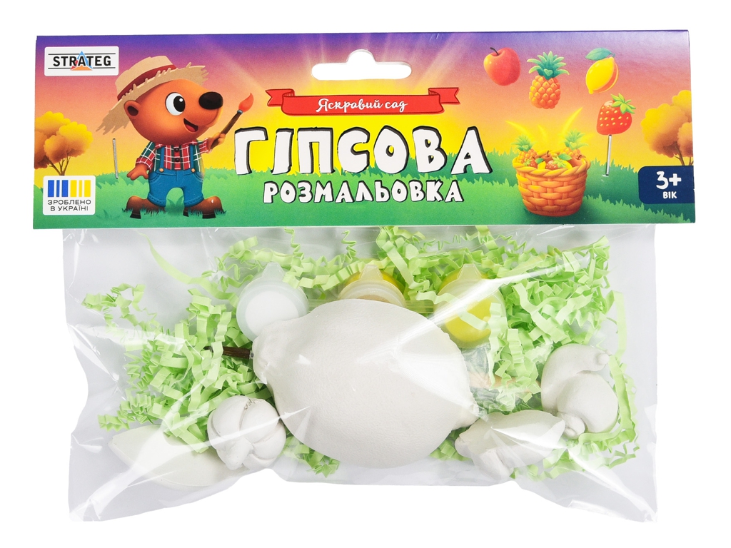 Набор для творчества гипсовая раскраска Яркий сад, Strateg 31061; (цена за 1 набор)