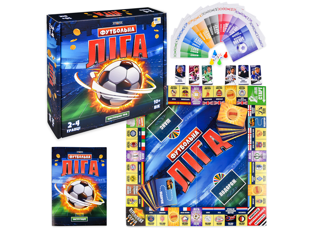 Игра настольная стратегия Футбольная лига, с полем и карточками, Strateg