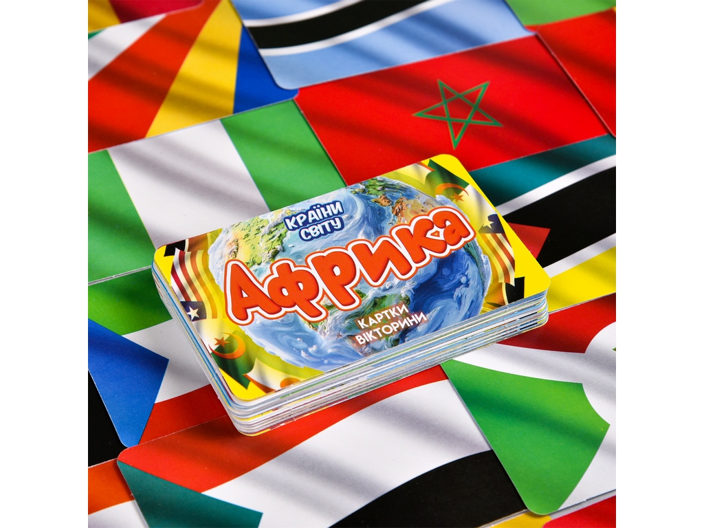Игра настольная викторина Страны мира Африка, с картами и кубиком, Strateg