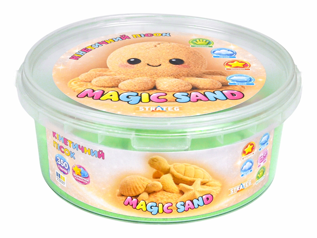 Кинетический песок Magic Sand зеленый, Strateg