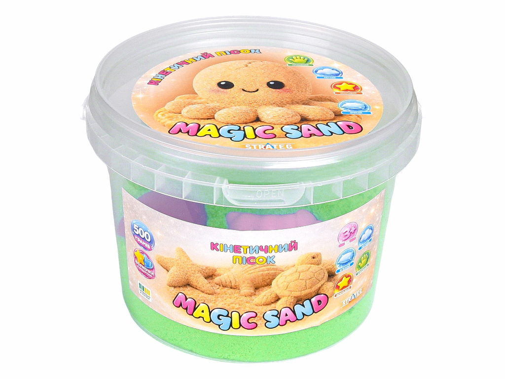 Кинетический песок Magic Sand зеленый, Strateg