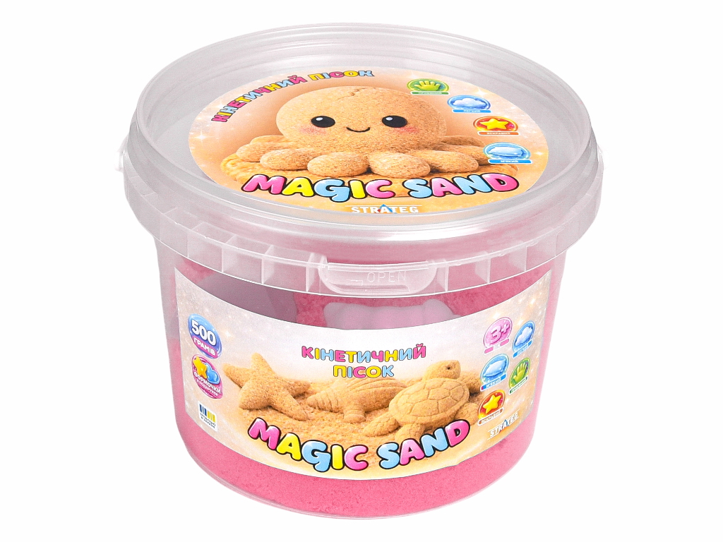 Кинетический песок Magic Sand розовый, Strateg