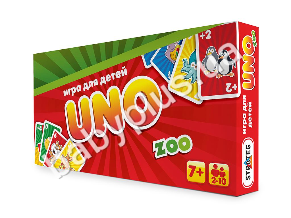 Купить Настольная игра UNO Zoo Детская. Strateg 40255 недорого