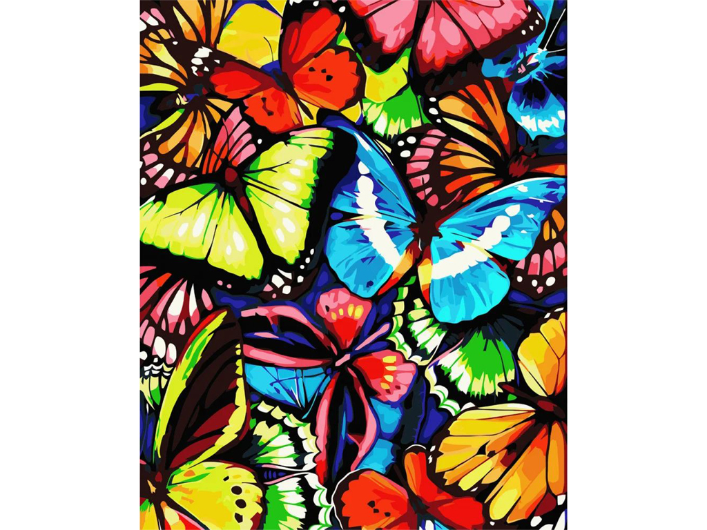 Фигурки Вафельные - Бабочки Разноцветные 10шт