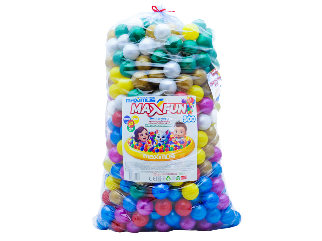 Набір кульок MaxFun 500 шт. діаметр 6 см. Maximus 5509
