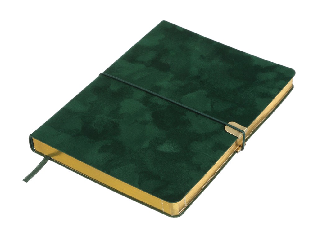 Щоденник недатований VELOUR, А5, 336 сторінок, зелений, штучна шкіра, BUROMAX