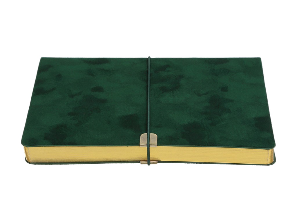 Щоденник недатований VELOUR, А5, 336 сторінок, зелений, штучна шкіра, BUROMAX