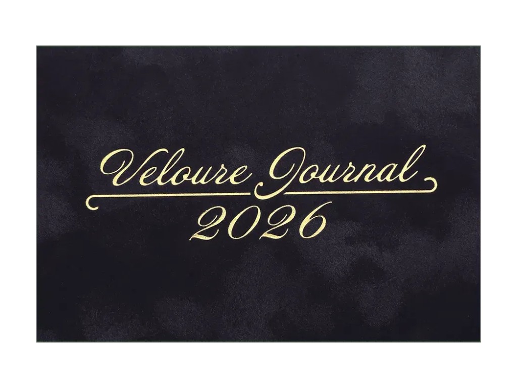 Ежедневник датированный 2026 Velour Buromax A4, 336 страниц, черный, с эластичной застежкой