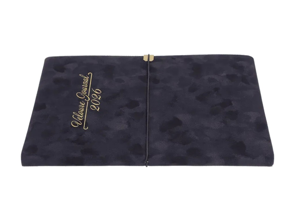 Ежедневник датированный 2026 Velour Buromax A4, 336 страниц, черный, с эластичной застежкой