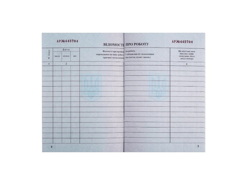 Трудова книжка Buromax, синя, 32 аркуші, А6