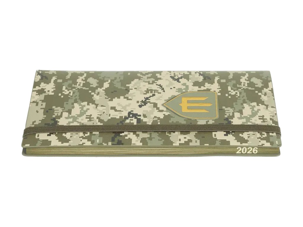 Еженедельник датированный Military 2026, 85×153 мм, 128 страниц, светло-зеленый (хаки), Buromax