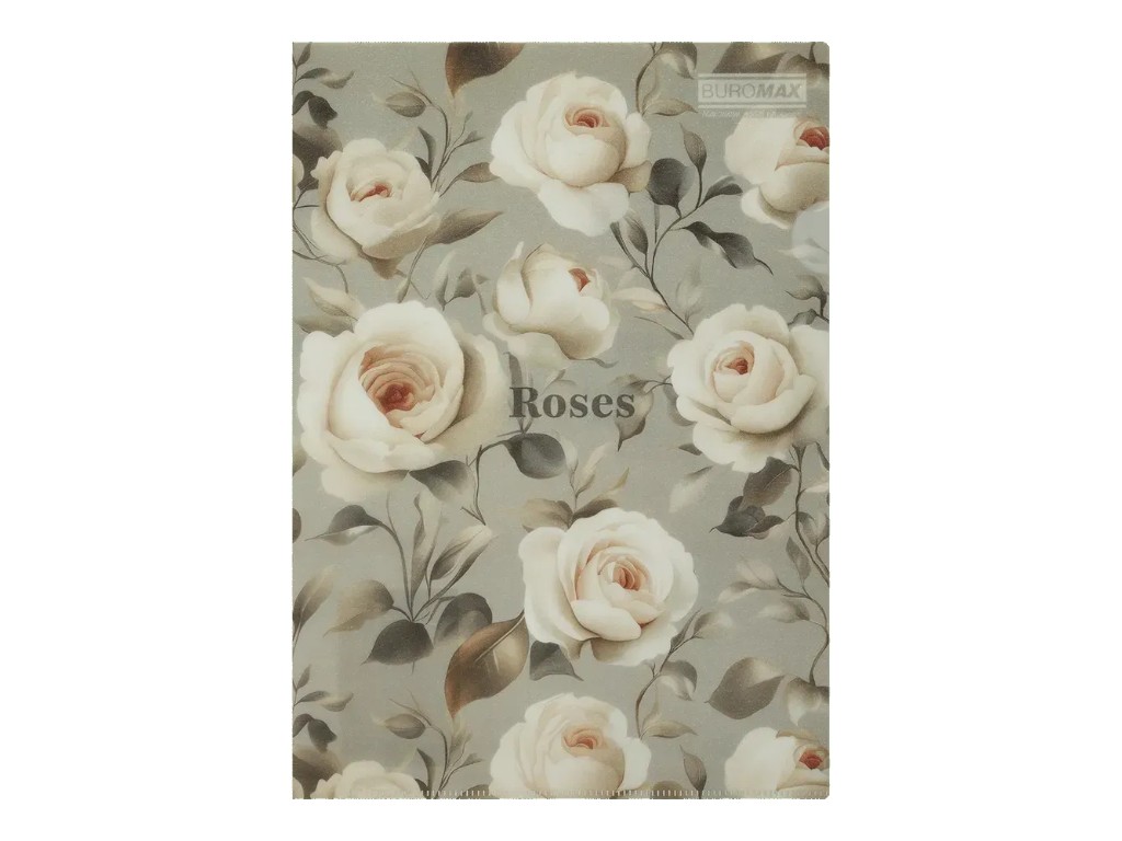 Папка-уголок с дизайном Roses, A4, пластик 180 мкм