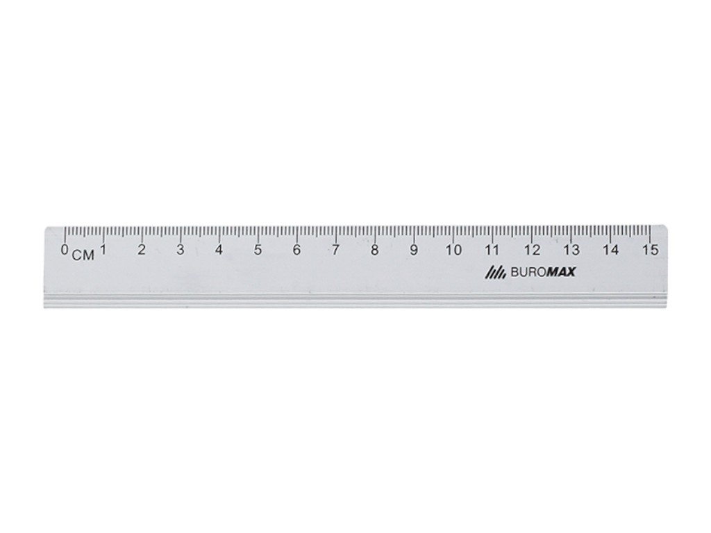 Линейка алюминиевая BUROMAX, 15 см