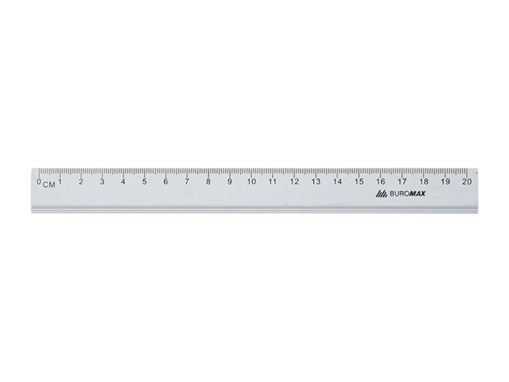 Линейка алюминиевая BUROMAX, 20 см