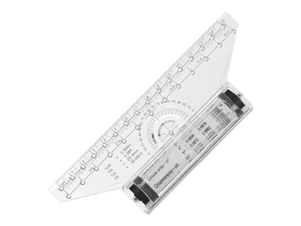 Линейка-рейсшина роликовая Buromax, 15 см, пластиковая