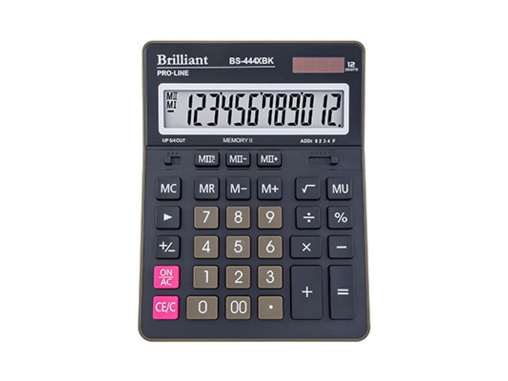 Калькулятор BS-444XBK 12р., 2-пит, Brilliant BS-444XBK