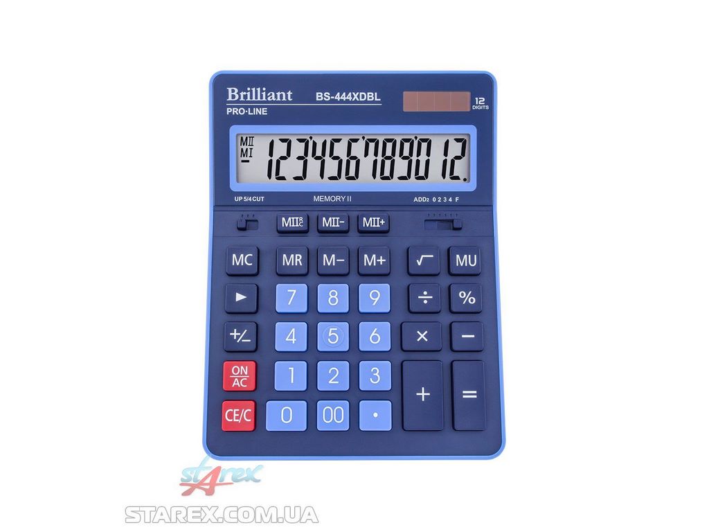 Калькулятор BS-444XDBL 12р., 2-пит, Brilliant BS-444XDBL