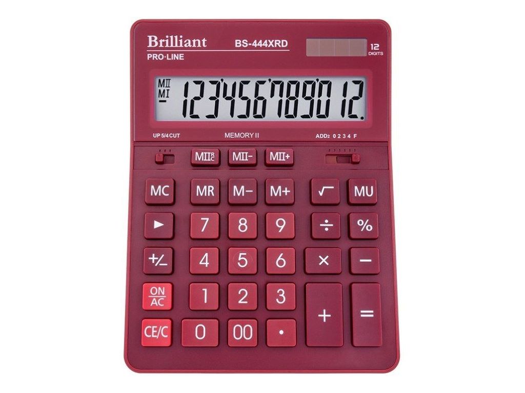 Калькулятор BS-444XRD 12р., 2-пит, Brilliant BS-444XRD