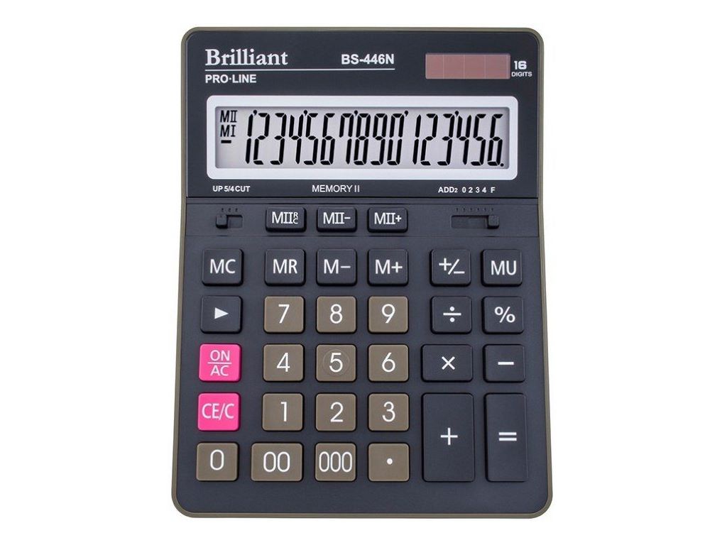 Калькулятор BS-446N 16р., 2-пит, Brilliant BS-446N