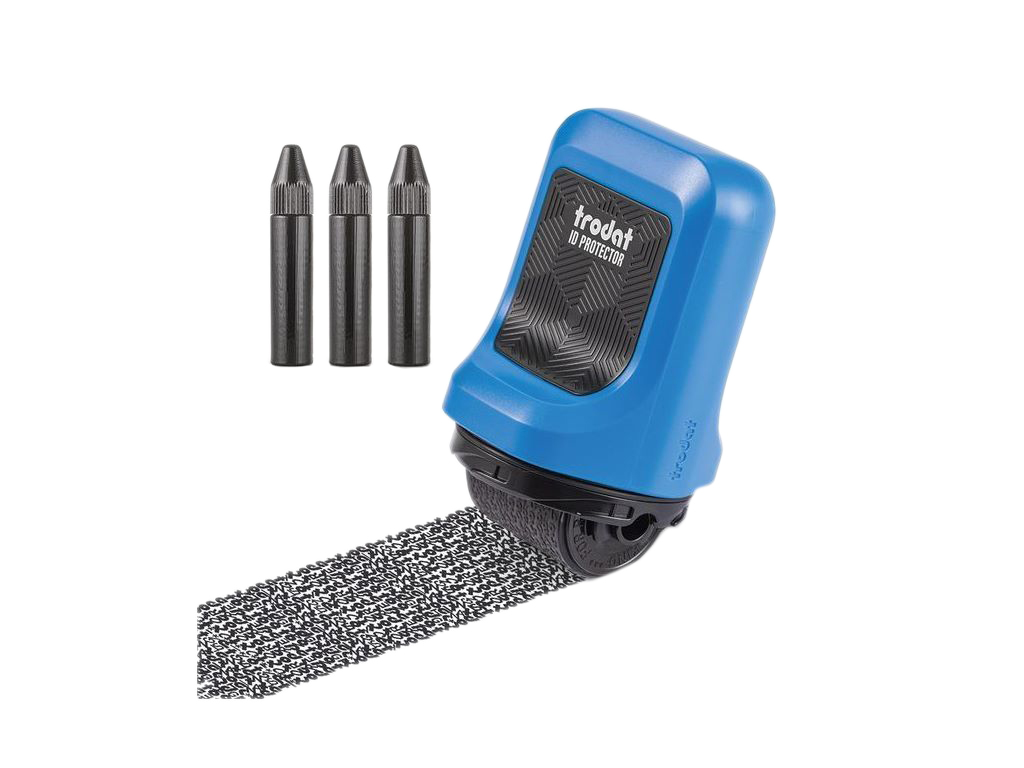 Роликовый штамп ID Protector, 3 Refills, синий, TRODAT ID Protector, 3 Refills