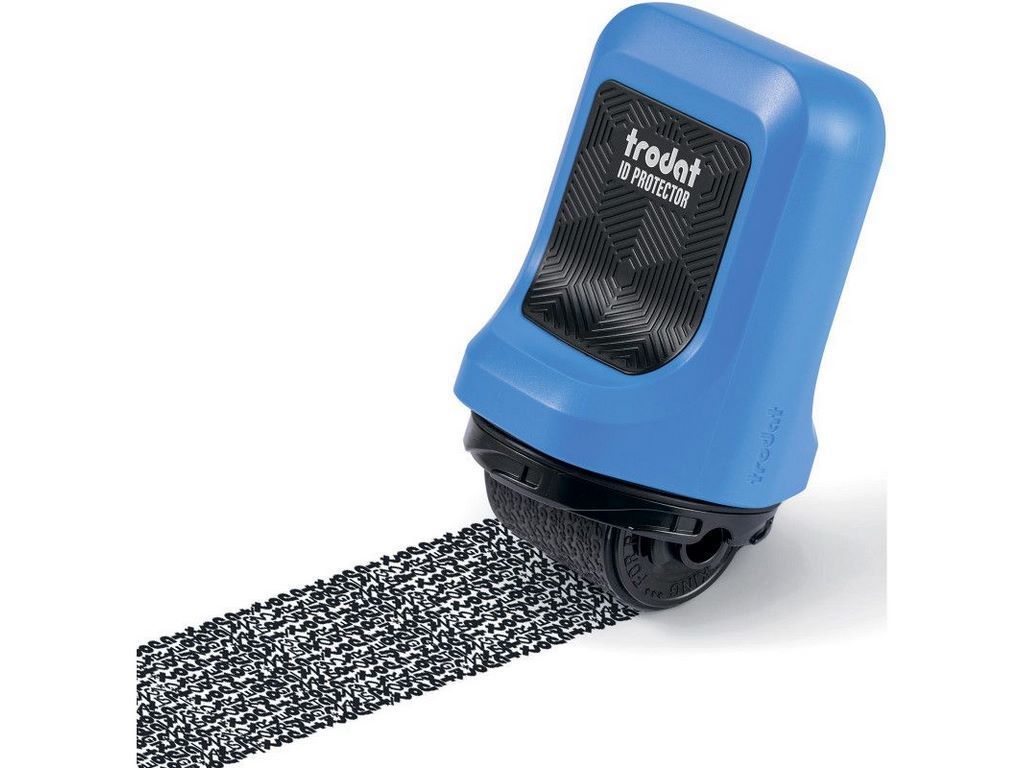 Роликовый штамп ID Protector, 3 Refills, синий, TRODAT ID Protector