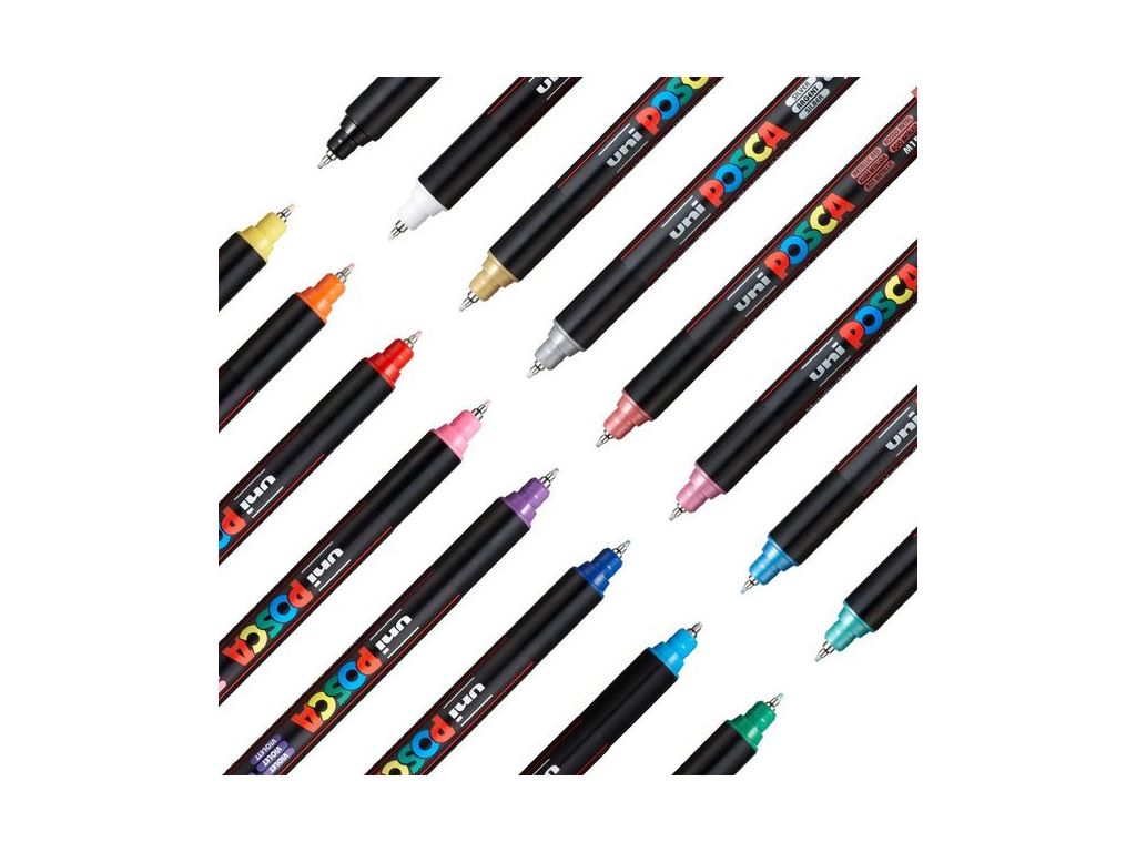 Набор маркеров uni POSCA, 0,7мм, 8шт, UNI PC-1MR 8C